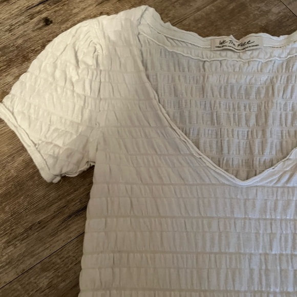 Free People Sugar Cube Tee in Optic white - Picture 4 of 6